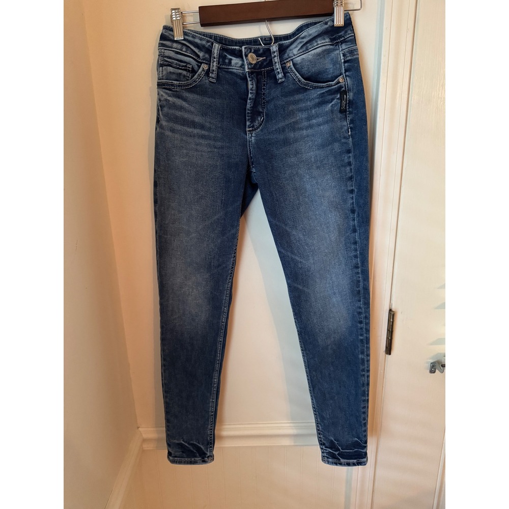 Silver‎ Jeans Co Suki Skinny Mid Rise Medium Wash Denim Jeans W27 L27